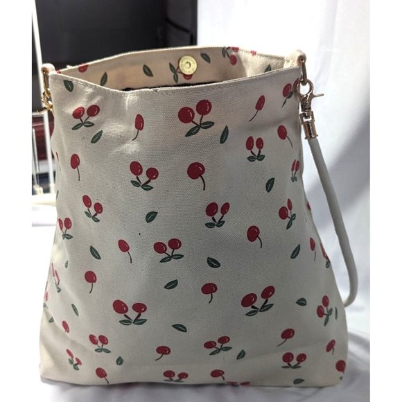 JIASHIQING Chery Pattern Canvas Tote Bag - Picture 5 of 8